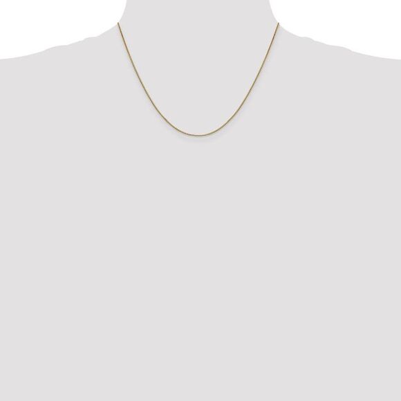 0.9mm, 10k Yellow Gold, Box Chain Necklace, 18 Inch - Picture 2 of 8